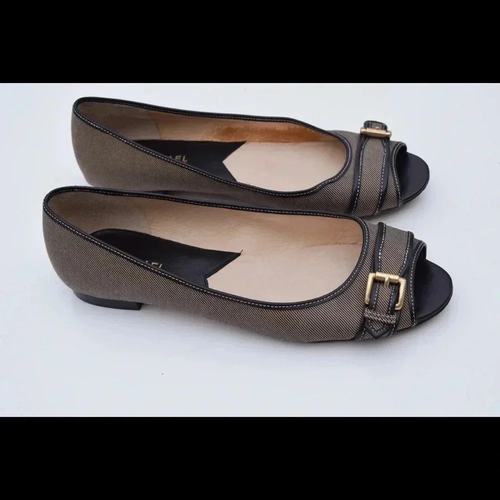 Michael Kors peep toe flats - Picture 7 of 8